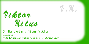 viktor milus business card